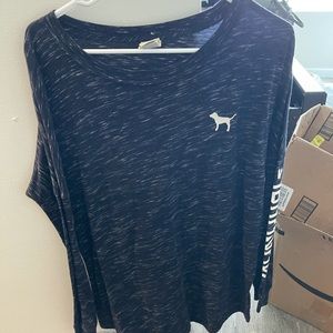 Blue long sleeve T-shirt from pink